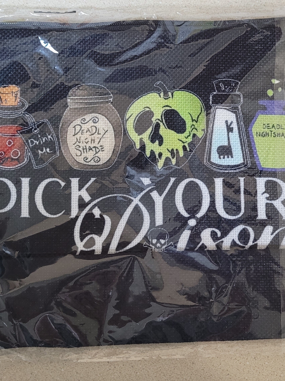 Pick Your Poison Decorative Storage Tote - Black and Green